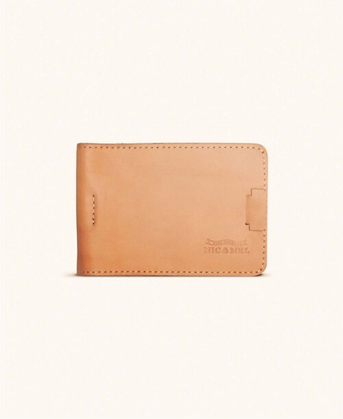 floyd card holder naked tan leather w_ money clip