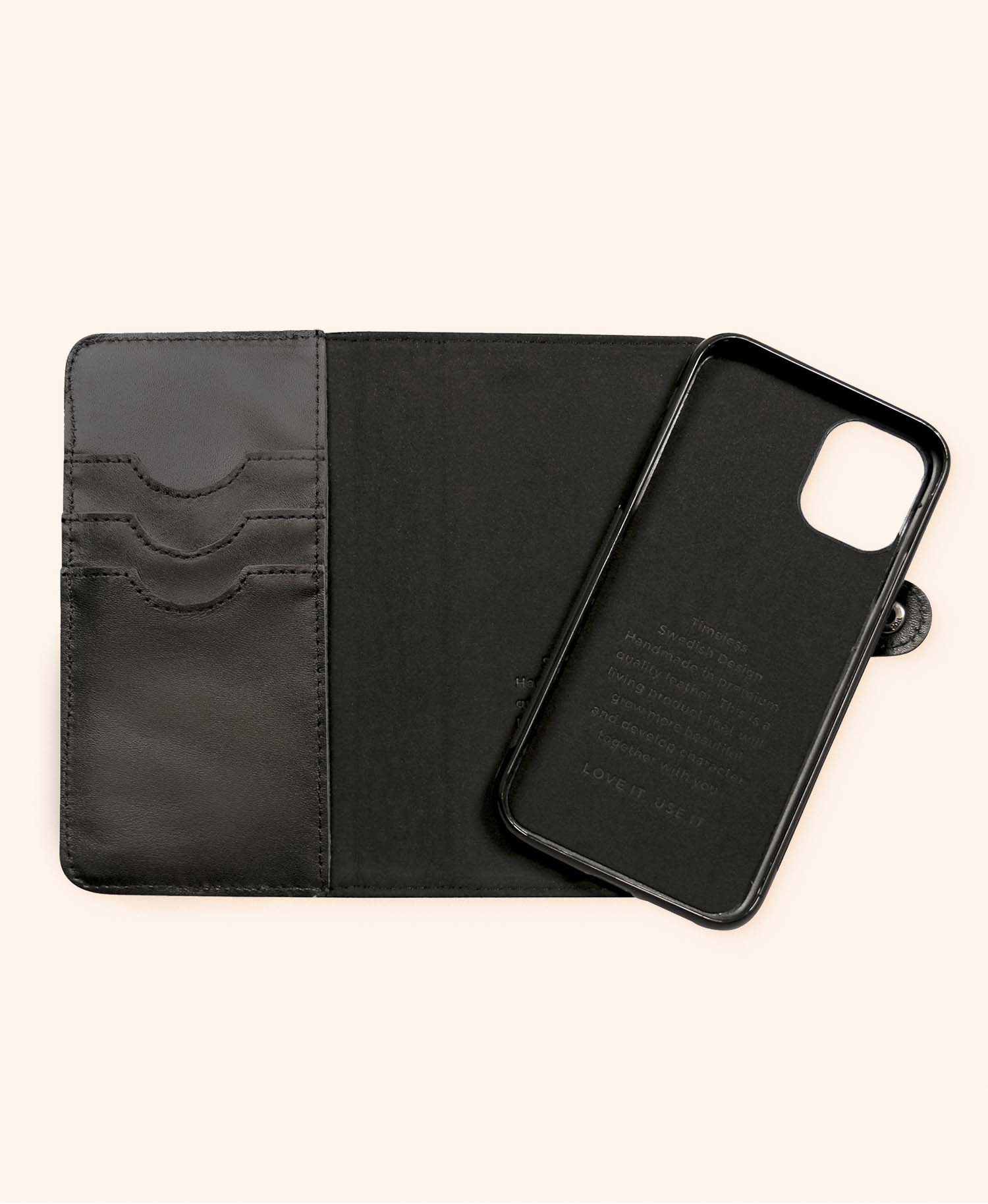 Andrew black wallet iphone 11 - open